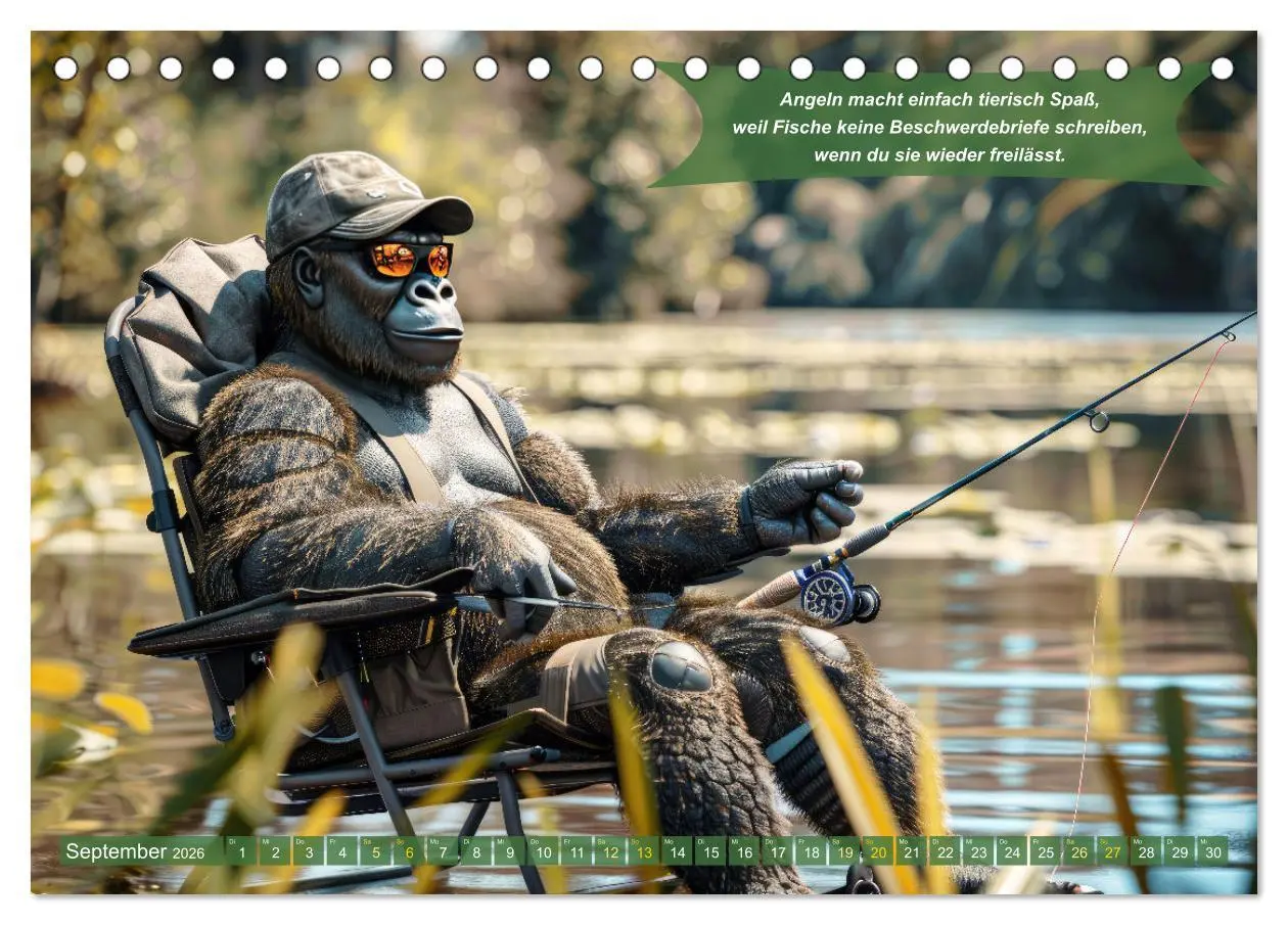 Bild: 9783457373460 | Der tierisch lustige Angler-Kalender (Tischkalender 2026 DIN A5...