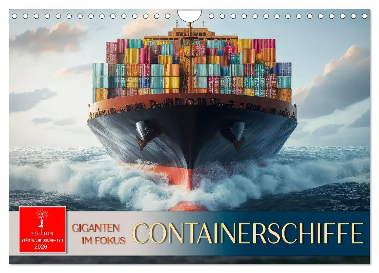 Cover: 9783457993460 | Containerschiffe - Giganten im Fokus (Wandkalender 2026 DIN A4...