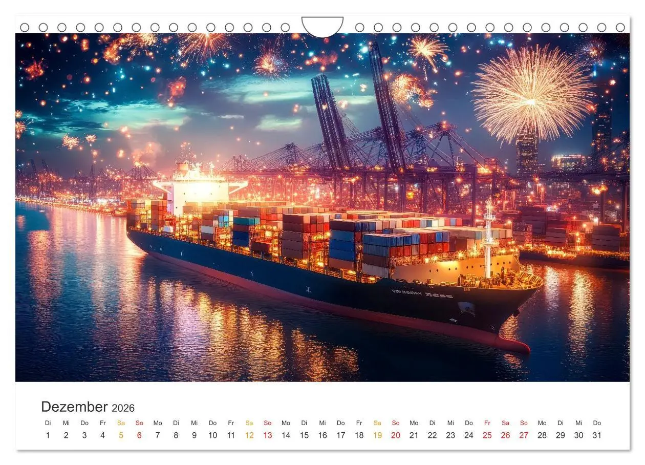 Bild: 9783457993460 | Containerschiffe - Giganten im Fokus (Wandkalender 2026 DIN A4...