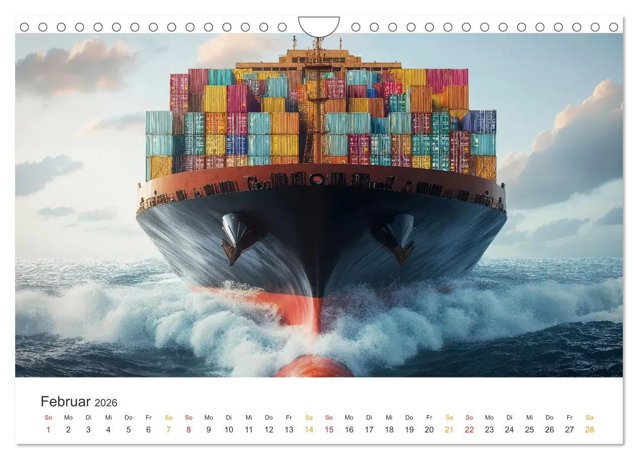Bild: 9783457993460 | Containerschiffe - Giganten im Fokus (Wandkalender 2026 DIN A4...