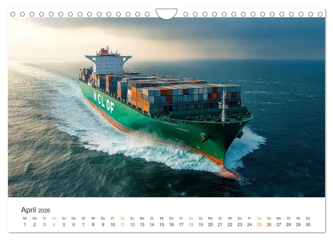 Bild: 9783457993460 | Containerschiffe - Giganten im Fokus (Wandkalender 2026 DIN A4...