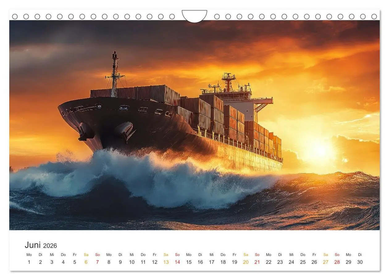 Bild: 9783457993460 | Containerschiffe - Giganten im Fokus (Wandkalender 2026 DIN A4...