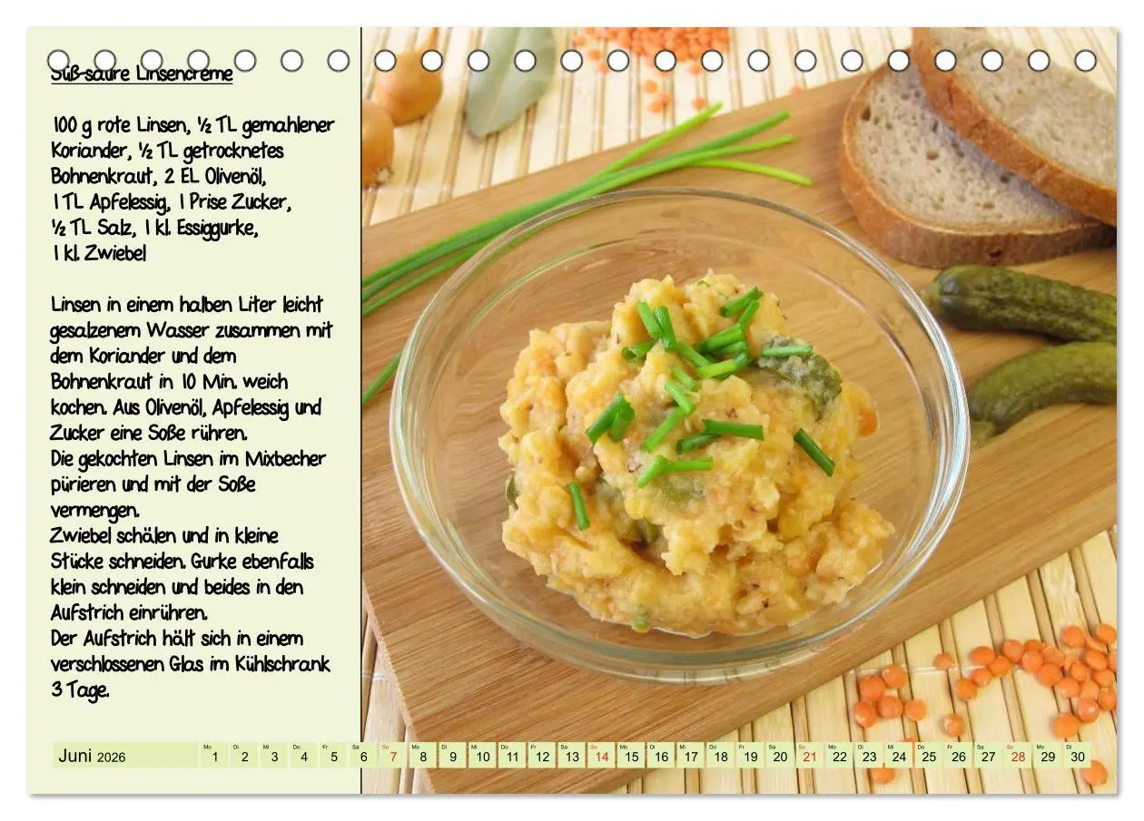 Bild: 9783516223460 | Leckere Aufstriche - Ein Kalender mit Rezepten (Tischkalender 2026...