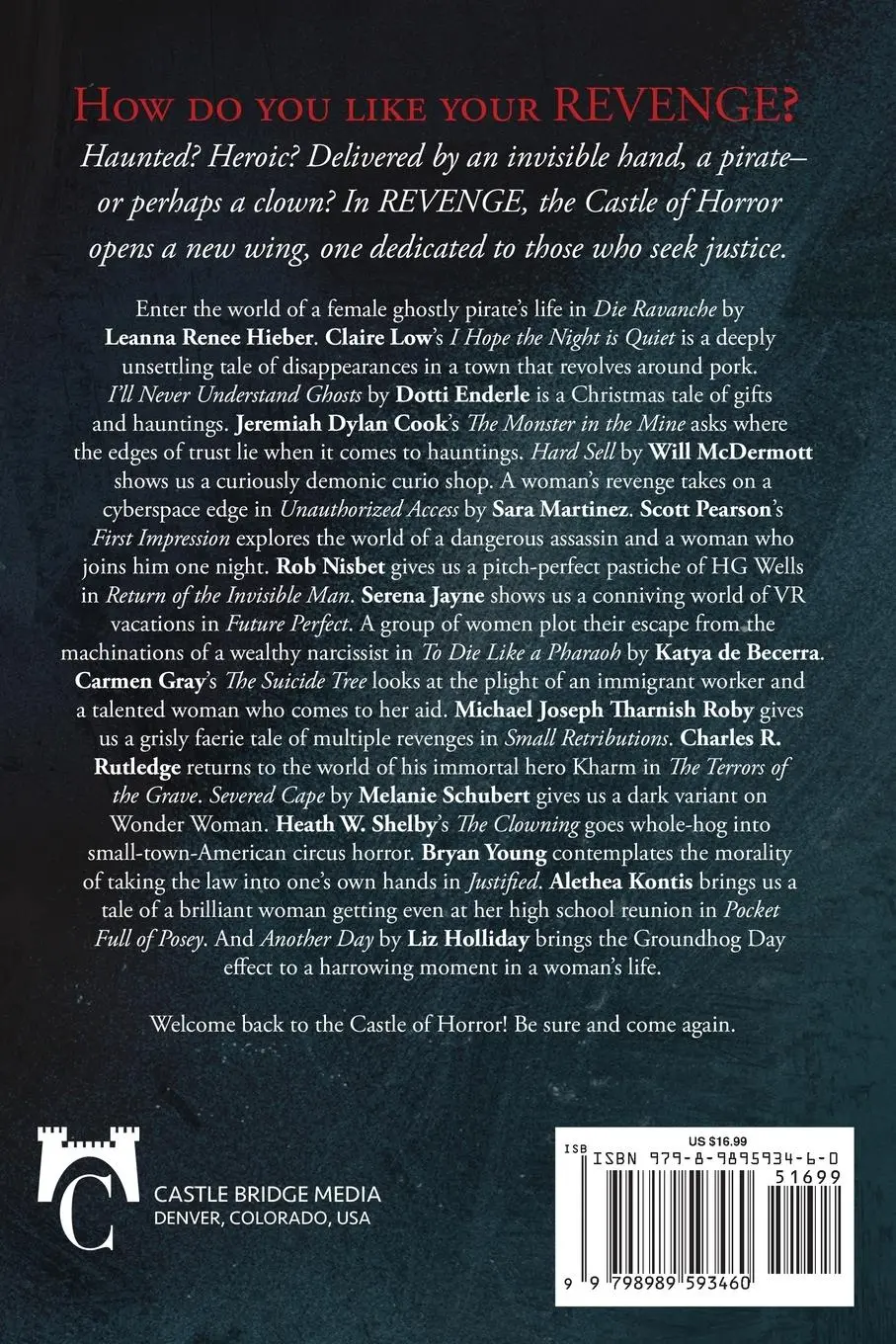 Rückseite: 9798989593460 | Castle of Horror Anthology Volume 11 | Revenge | Hieber (u. a.) | Buch