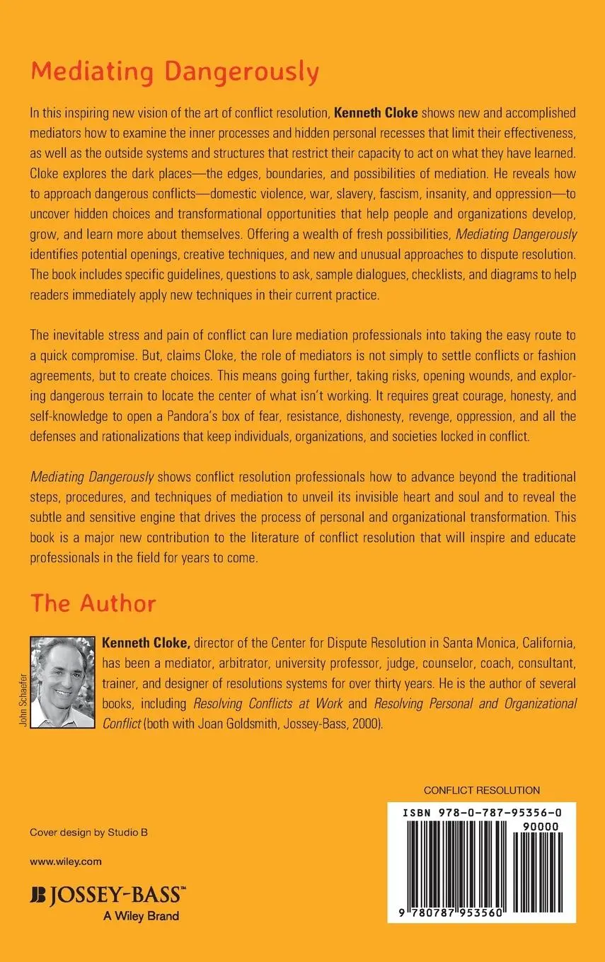 Rückseite: 9780787953560 | Mediating Dangerously | The Frontiers of Conflict Resolution | Cloke