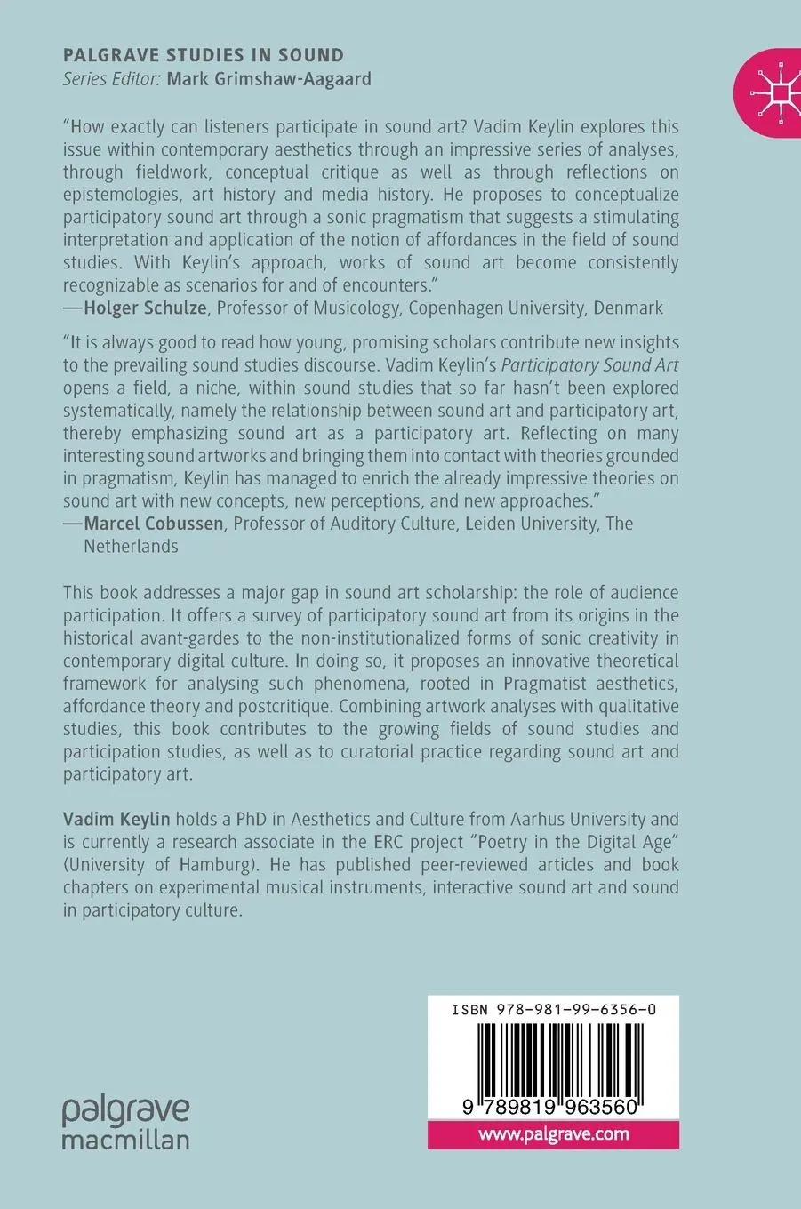 Rückseite: 9789819963560 | Participatory Sound Art | Technologies, Aesthetics, Politics | Keylin