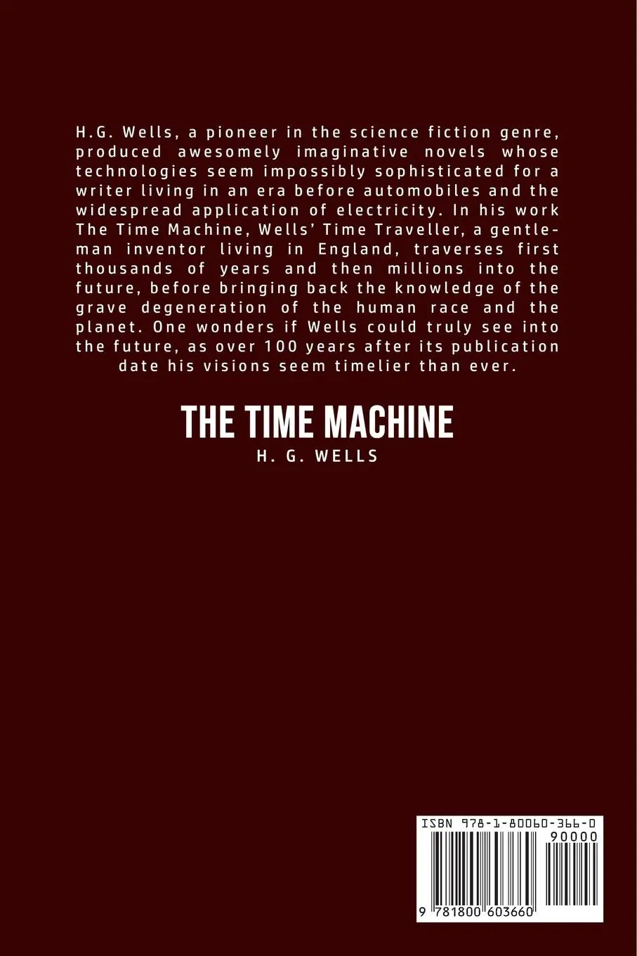 Rückseite: 9781800603660 | The Time Machine | H. G. Wells | Taschenbuch | Kartoniert / Broschiert