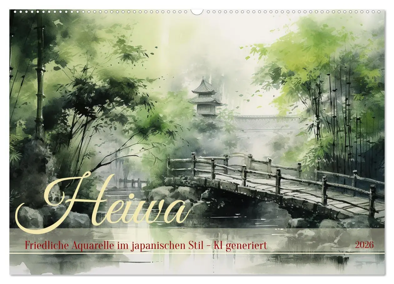 Cover: 9783457283660 | Heiwa - Friedliche Aquarelle im japanischen Stil (Wandkalender 2026...