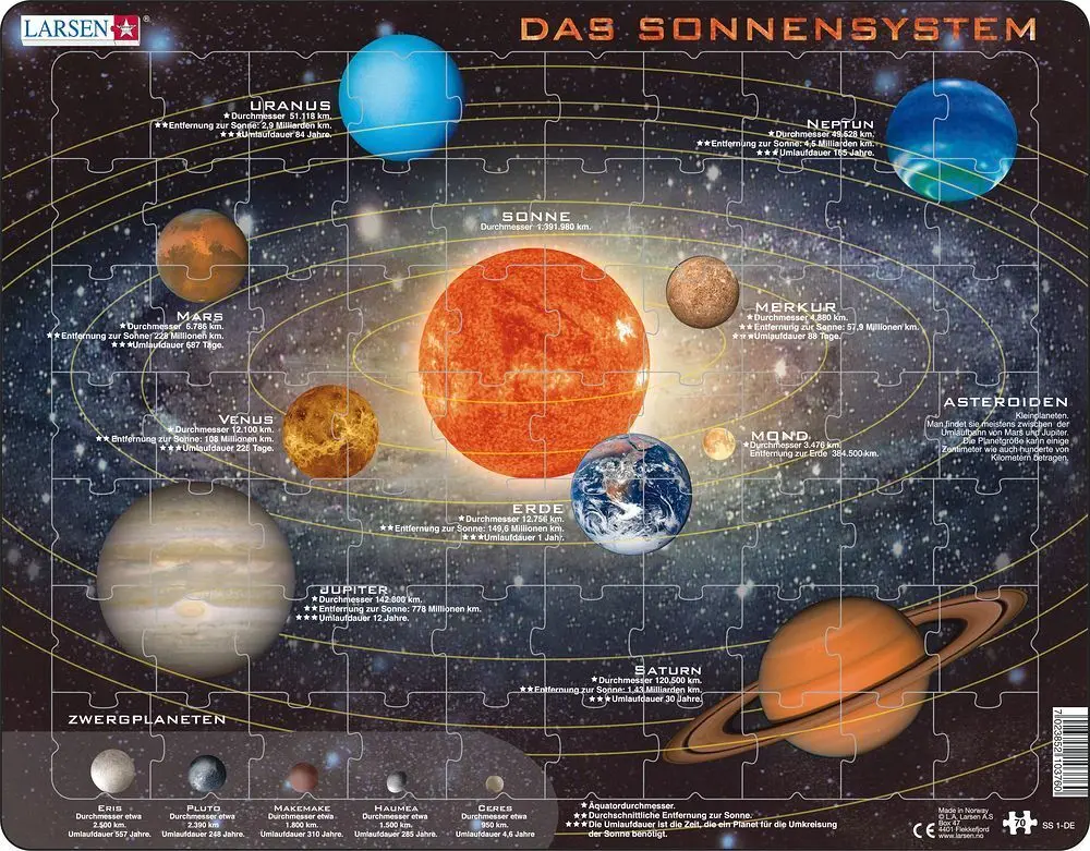 Cover: 7023852103760 | Das Sonnensystem (Kinderpuzzle) | Spiel | Deutsch | 2021 | Larsen