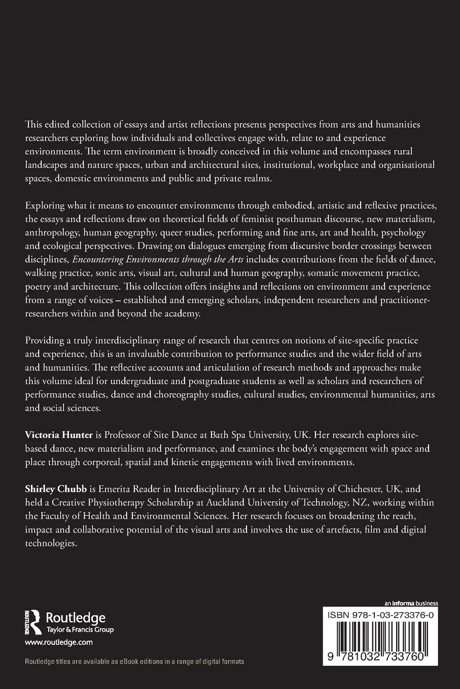 Rückseite: 9781032733760 | Encountering Environments through the Arts | Victoria Hunter (u. a.)