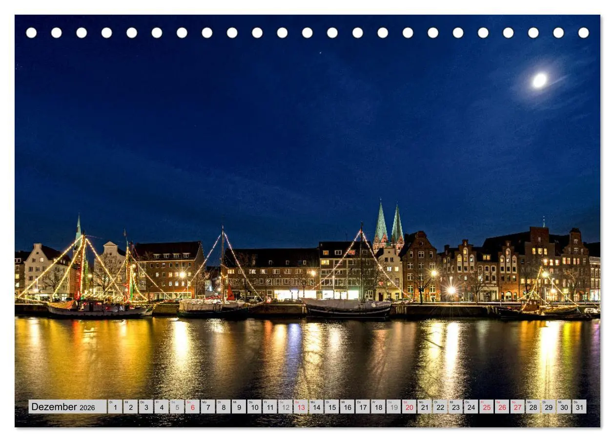 Bild: 9783457273760 | Hansestadt Lübeck (Tischkalender 2026 DIN A5 quer), CALVENDO...