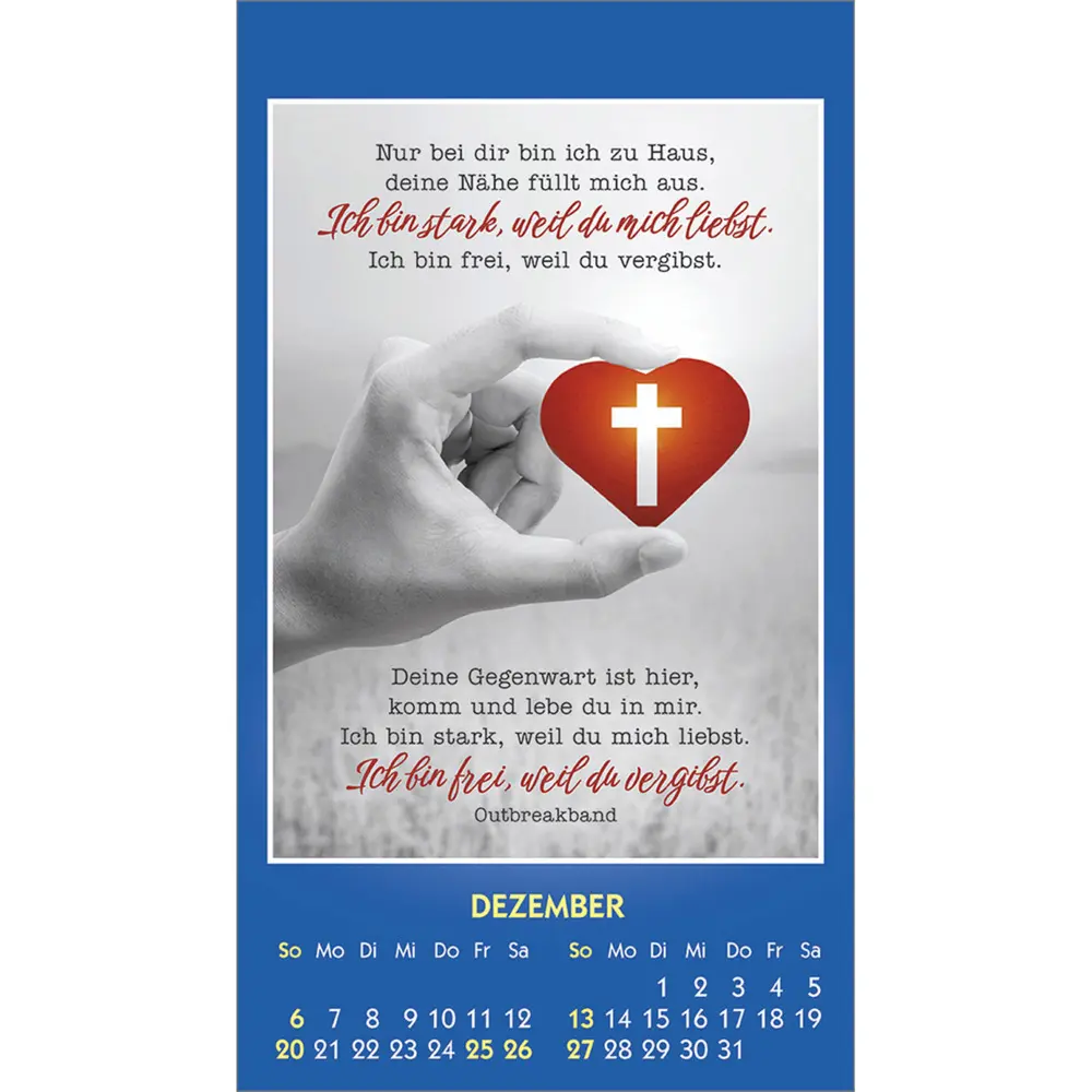 Bild: 9783754893760 | Mensch, du bist einmalig 2026 | Aufkleber-Mini-Kalender | Kalender