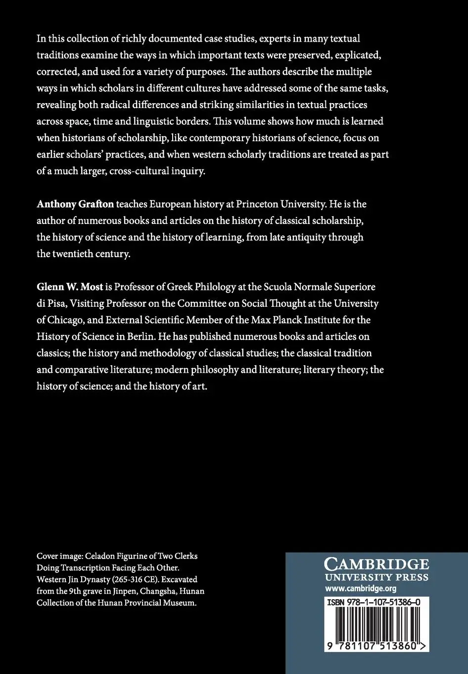 Rückseite: 9781107513860 | Canonical Texts and Scholarly Practices | Anthony Grafton (u. a.)