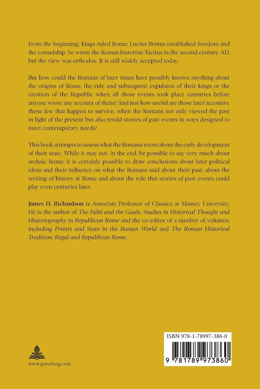 Rückseite: 9781789973860 | Kings and Consuls | James Richardson | Taschenbuch | 248 S. | Englisch