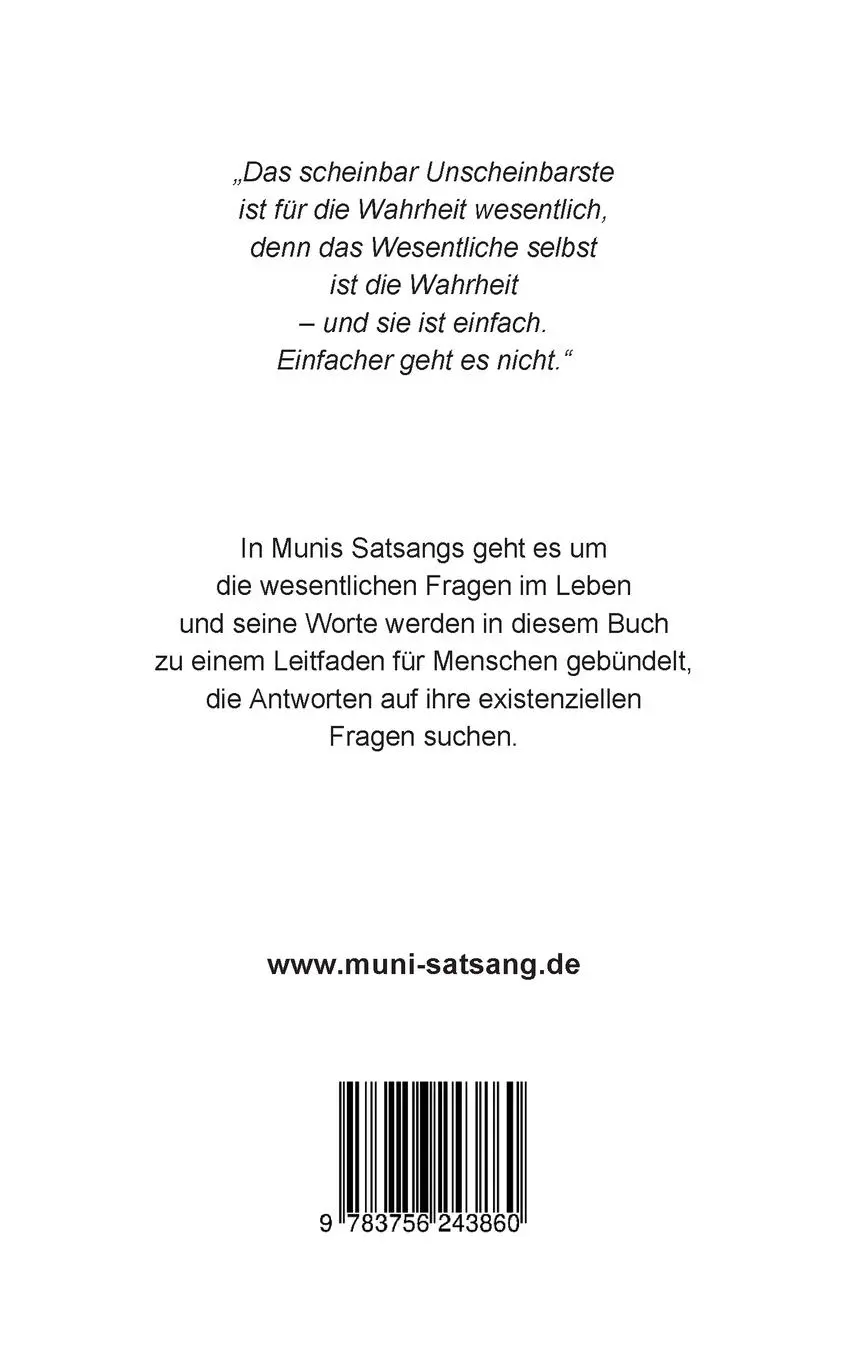 Rückseite: 9783756243860 | Über das Wesentliche | Muni M. Weber | Taschenbuch | Paperback | 2022