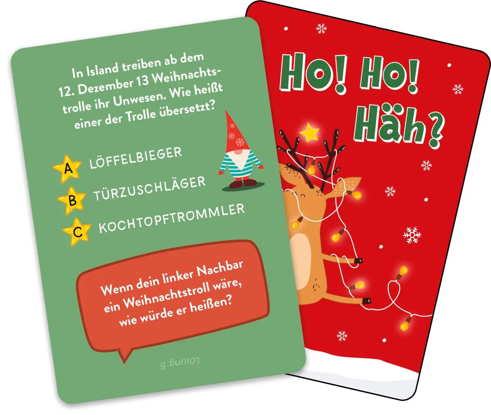 Bild: 4036442013960 | Ho! Ho! Häh? | Groh Verlag | Spiel | Schachtel | 51 S. | Deutsch