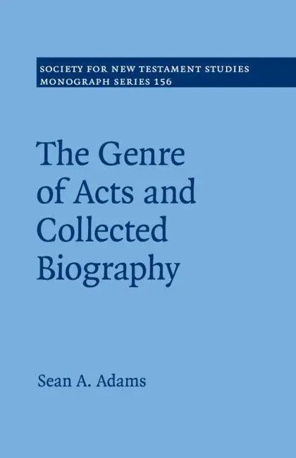 Cover: 9781108733960 | The Genre of Acts and Collected Biography | Sean A. Adams | Buch