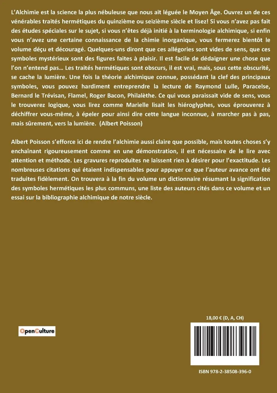 Rückseite: 9782385083960 | Théories et symboles des alchimistes, le Grand ¿uvre | Albert Poisson