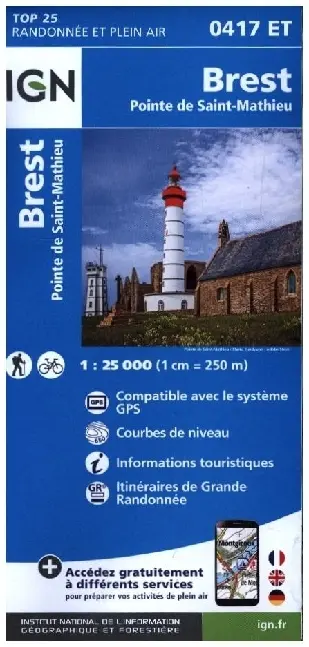 Cover: 9782758553960 | 0417ET Brest/ Pointe Saint Mathieu 1 : 25 000 | (Land-)Karte | 2023