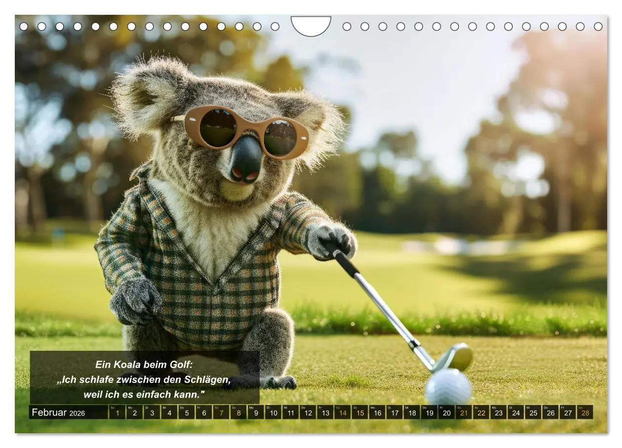 Bild: 9783457323960 | Der tierisch lustige Golfkalender (Wandkalender 2026 DIN A4 quer),...