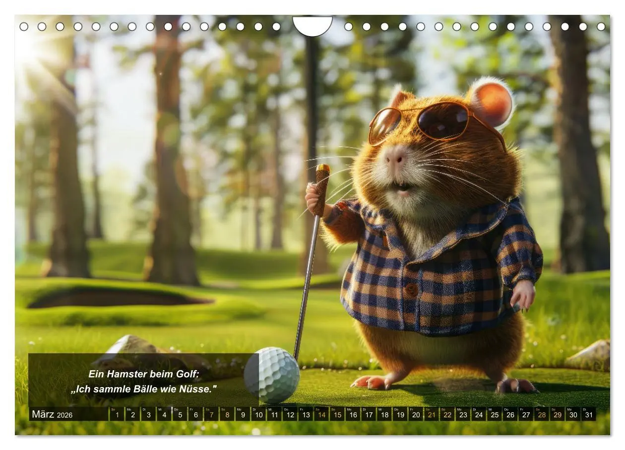 Bild: 9783457323960 | Der tierisch lustige Golfkalender (Wandkalender 2026 DIN A4 quer),...