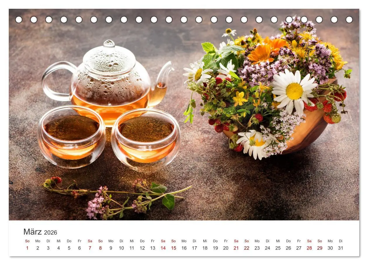 Bild: 9783457563960 | It's Tea Time (Tischkalender 2026 DIN A5 quer), CALVENDO...