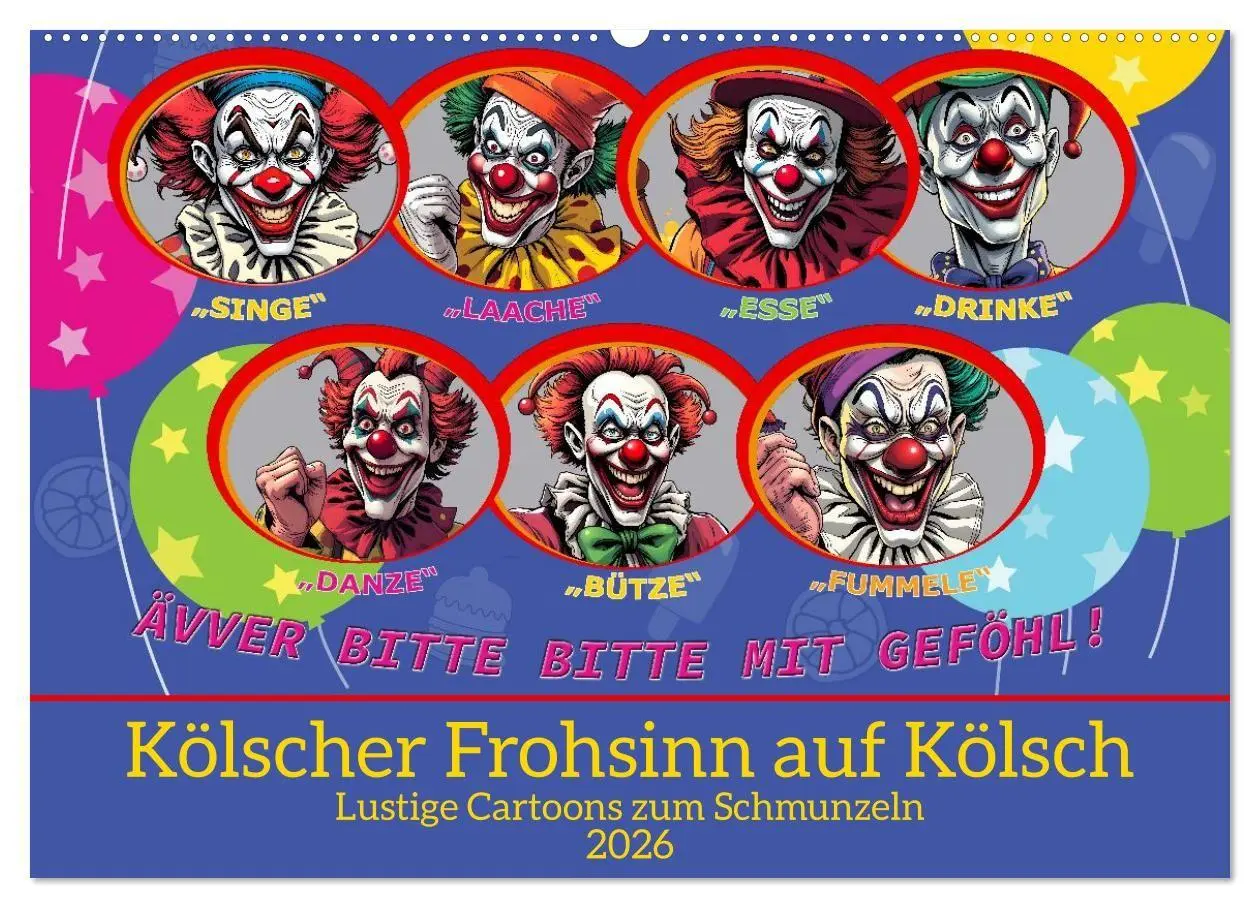 Cover: 9783516653960 | Kölscher Frohsinn auf Kölsch (Wandkalender 2026 DIN A2 quer),...
