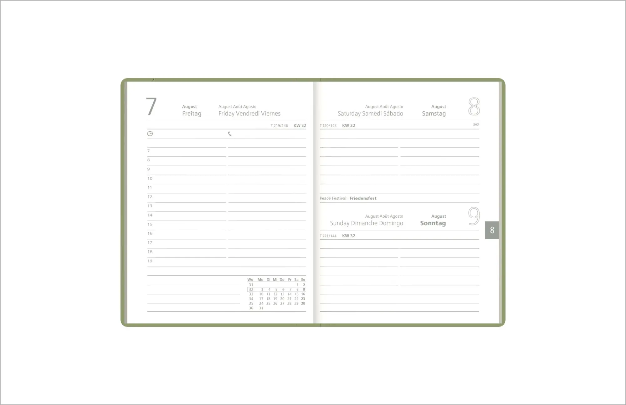Bild: 4069095014060 | Taschenkalender 1T/1S olive Blauer Engel 2027 | KG | Buch | 400 S.