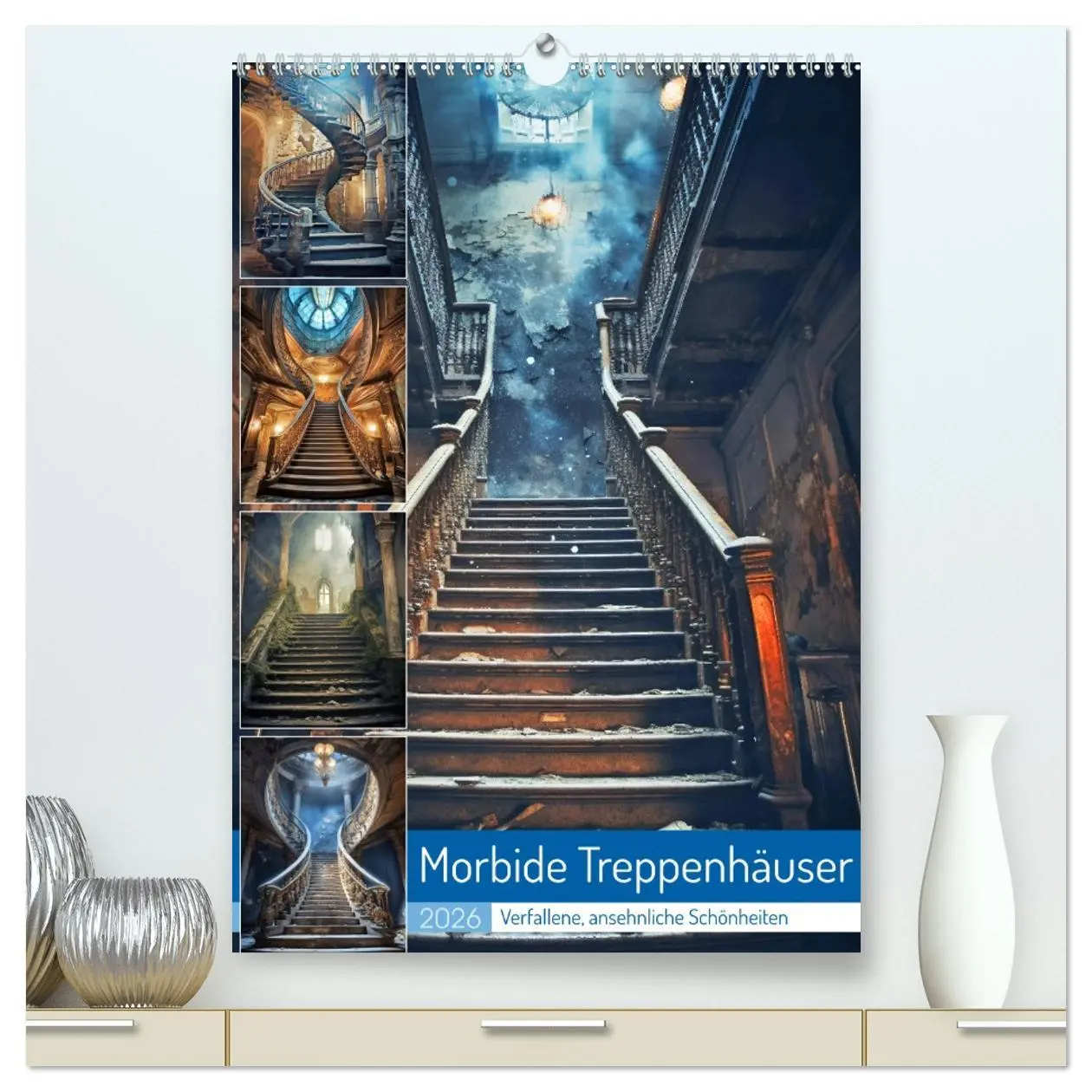 Cover: 9783516304060 | Morbide Treppenhäuser (hochwertiger Premium Wandkalender 2026 DIN...