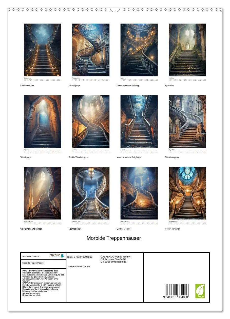 Bild: 9783516304060 | Morbide Treppenhäuser (hochwertiger Premium Wandkalender 2026 DIN...
