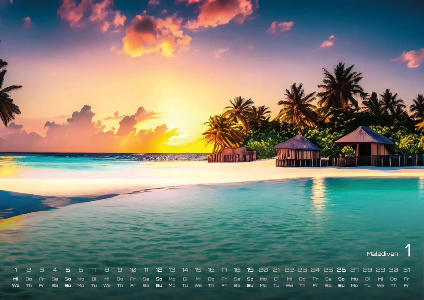 Bild: 9783986734060 | Inseln &amp; Strände - Plätze zum Entspannen - 2025 - Kalender DIN A2