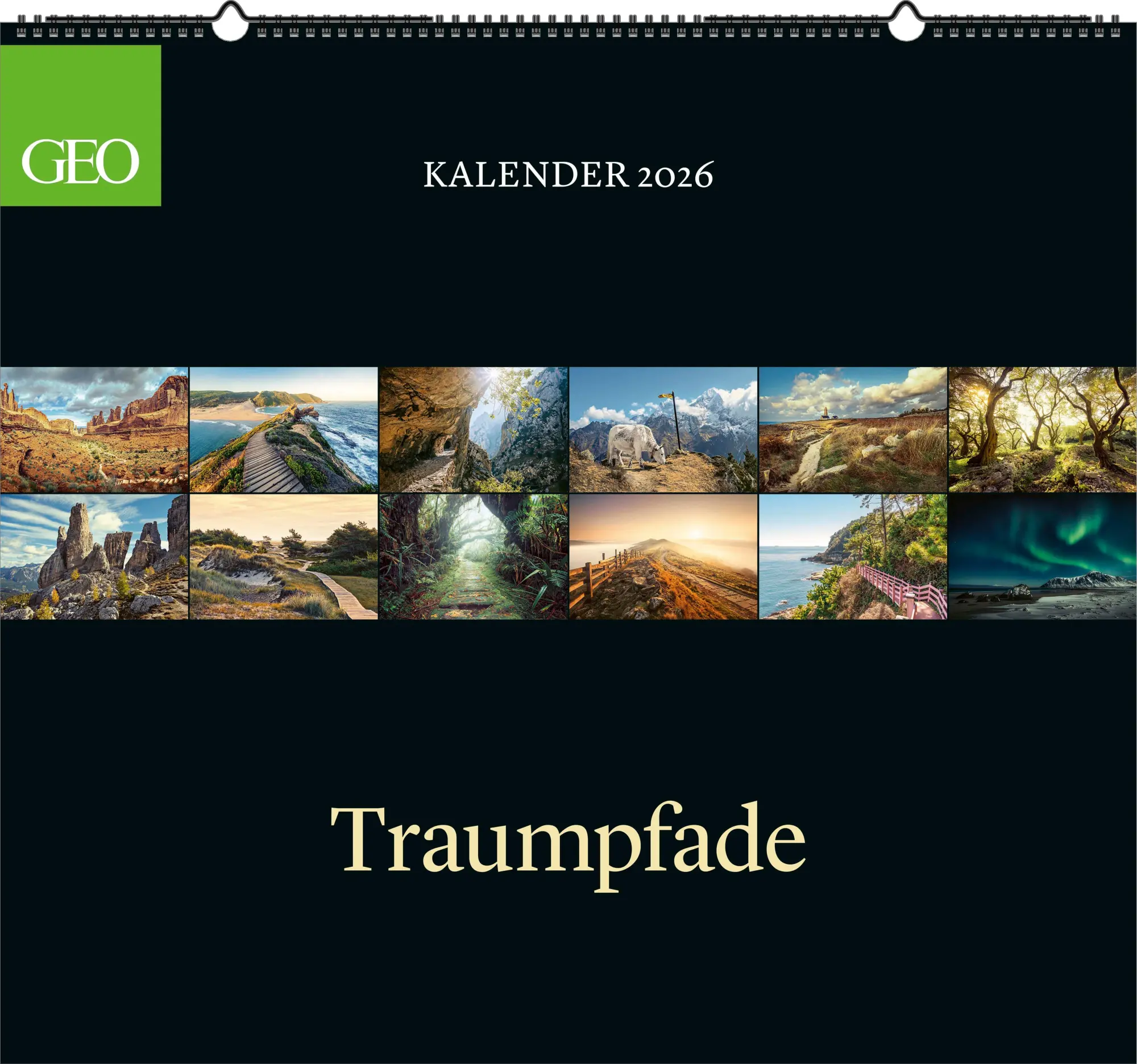 Cover: 4069095004160 | GEO Klassiker: Traumpfade 2026 - Wand-Kalender - Reise-Kalender -...