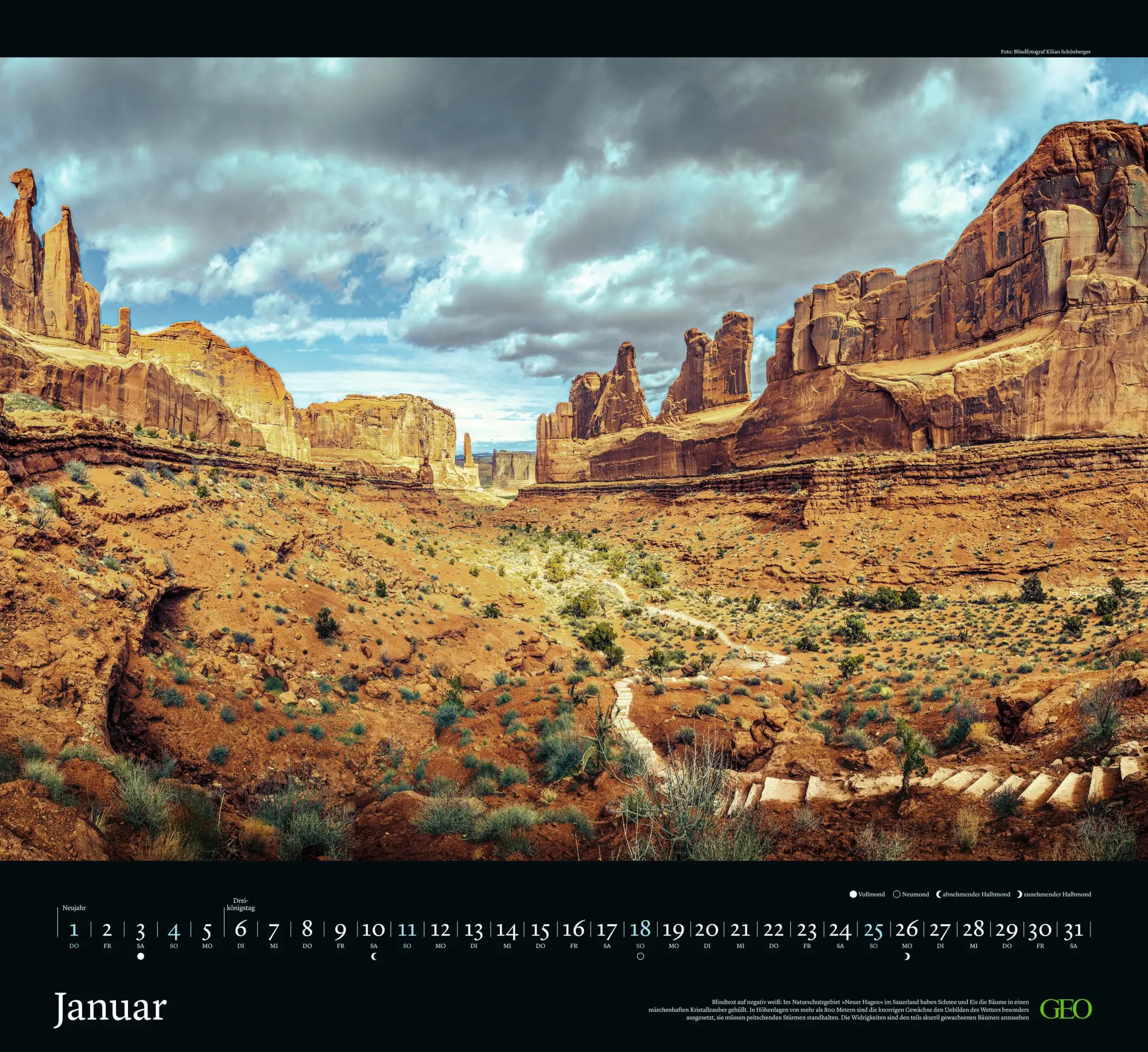 Bild: 4069095004160 | GEO Klassiker: Traumpfade 2026 - Wand-Kalender - Reise-Kalender -...