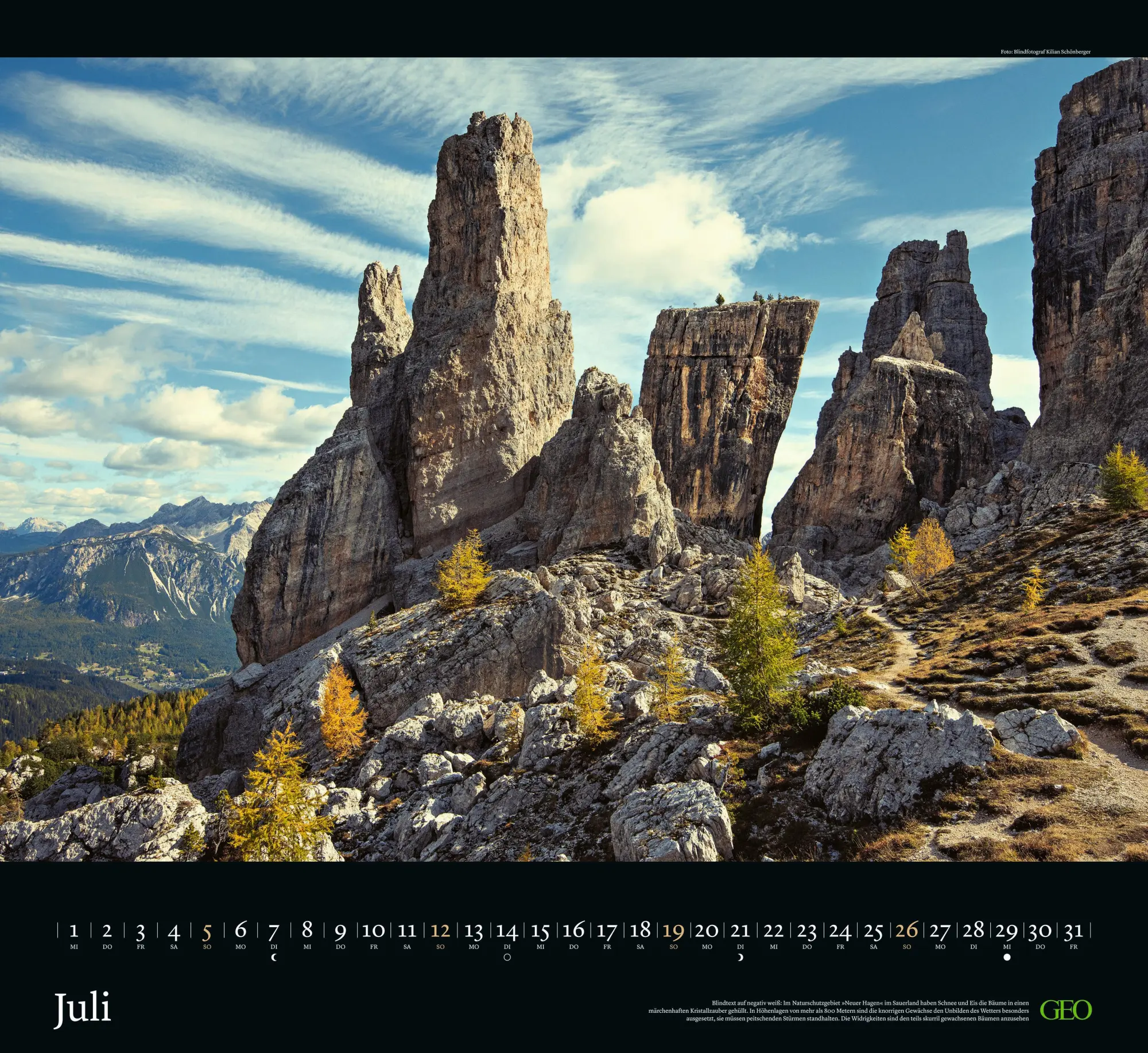 Bild: 4069095004160 | GEO Klassiker: Traumpfade 2026 - Wand-Kalender - Reise-Kalender -...