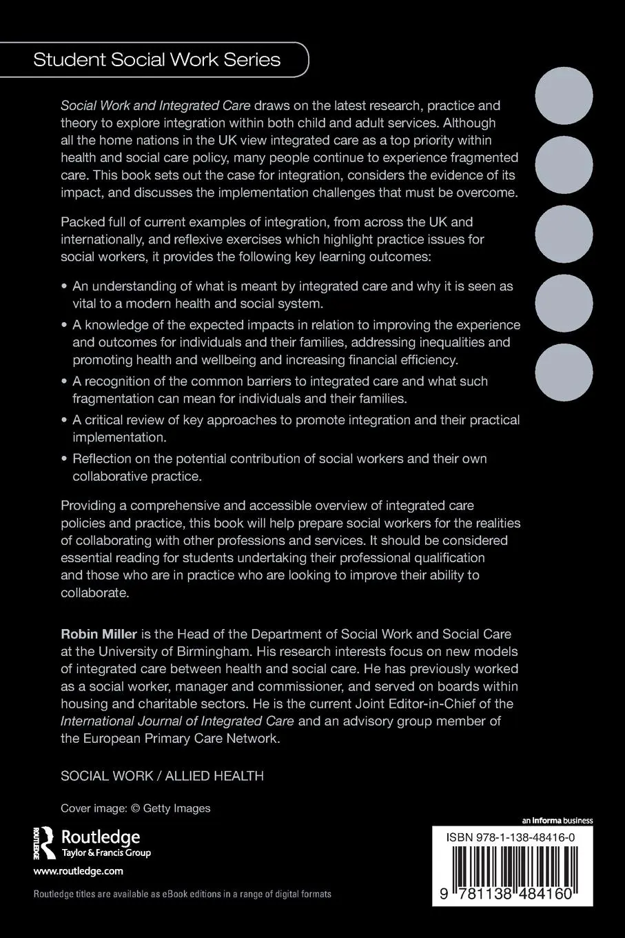 Rückseite: 9781138484160 | Social Work and Integrated Care | Robin Miller | Taschenbuch | 2019