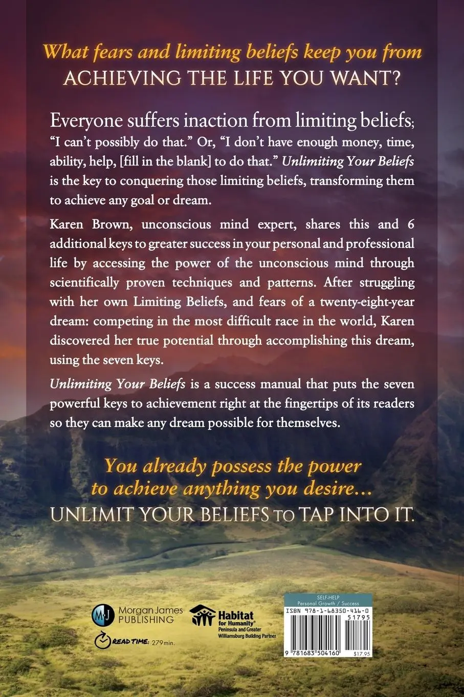 Rückseite: 9781683504160 | Unlimiting Your Beliefs | Karen Brown | Taschenbuch | Englisch | 2018