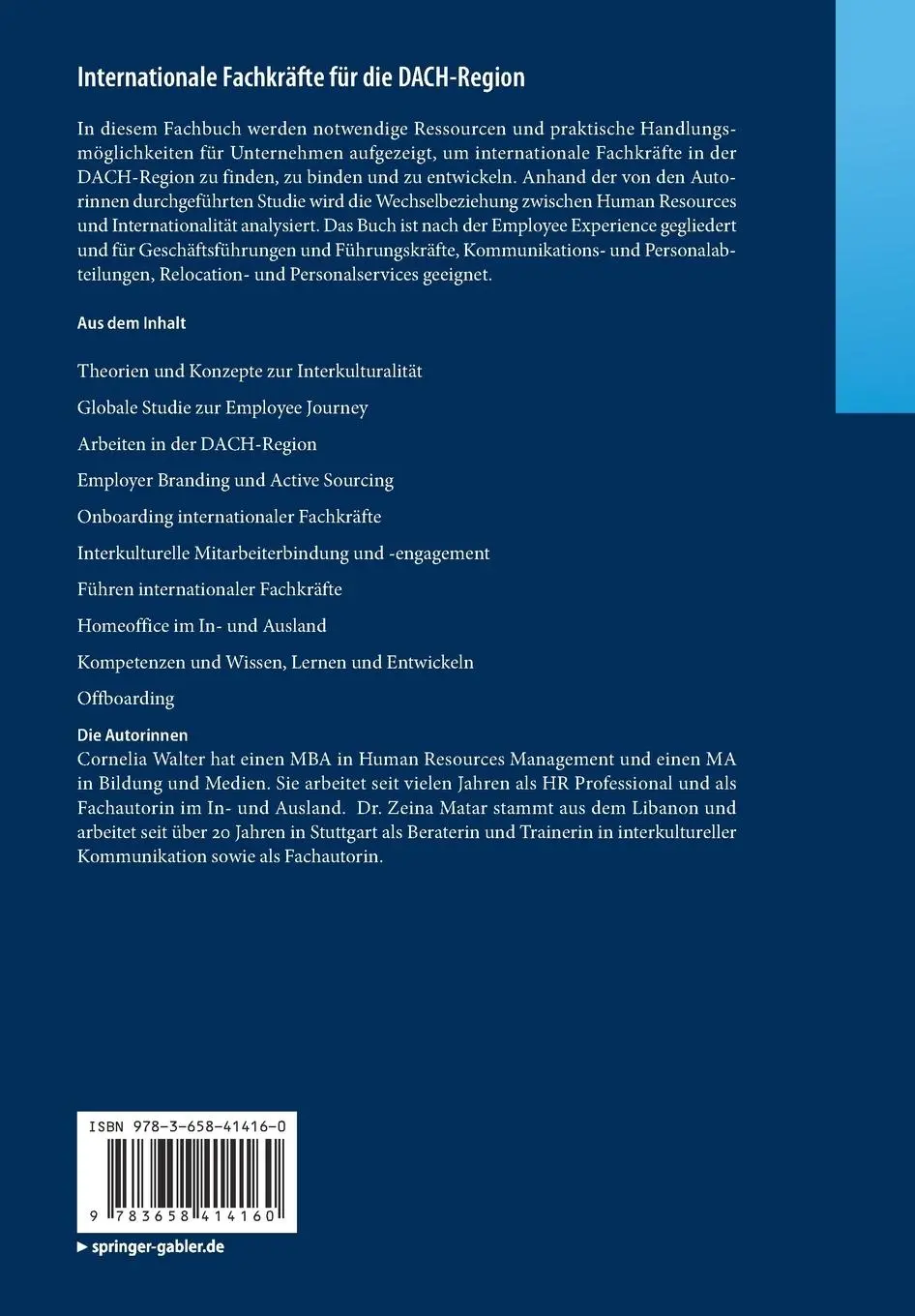 Rückseite: 9783658414160 | Internationale Fachkräfte für die DACH-Region | Zeina Matar (u. a.)