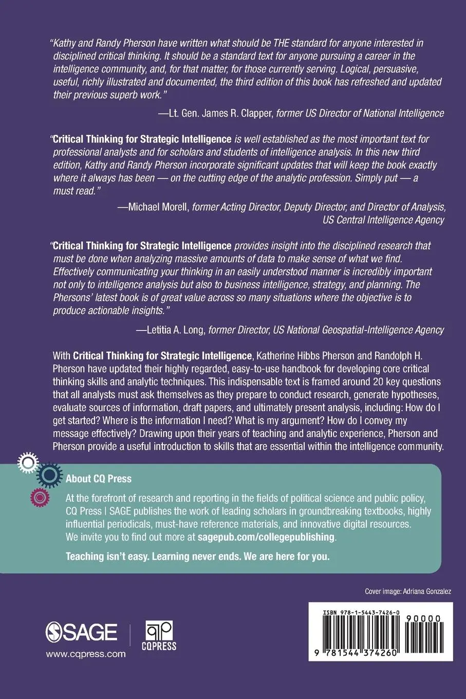 Rückseite: 9781544374260 | Critical Thinking for Strategic Intelligence | Pherson (u. a.) | Buch