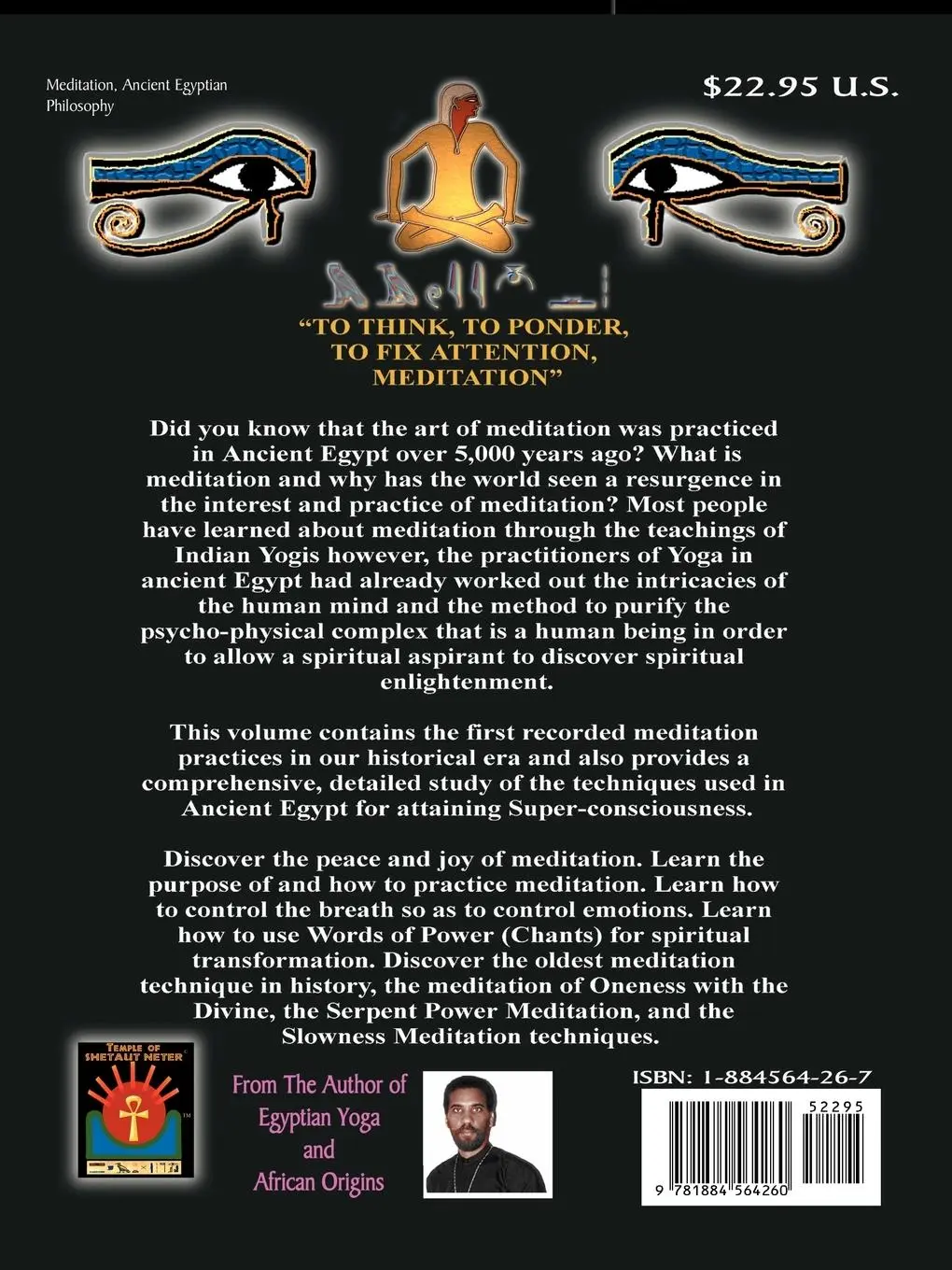 Rückseite: 9781884564260 | Meditation the Ancient Egyptian Path to Enlightenment | Muata Ashby