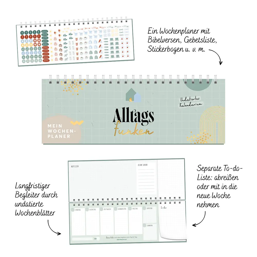 Bild: 4250222954360 | Mein Wochenplaner - Alltagsfunken | Buch | 60 S. | 2026