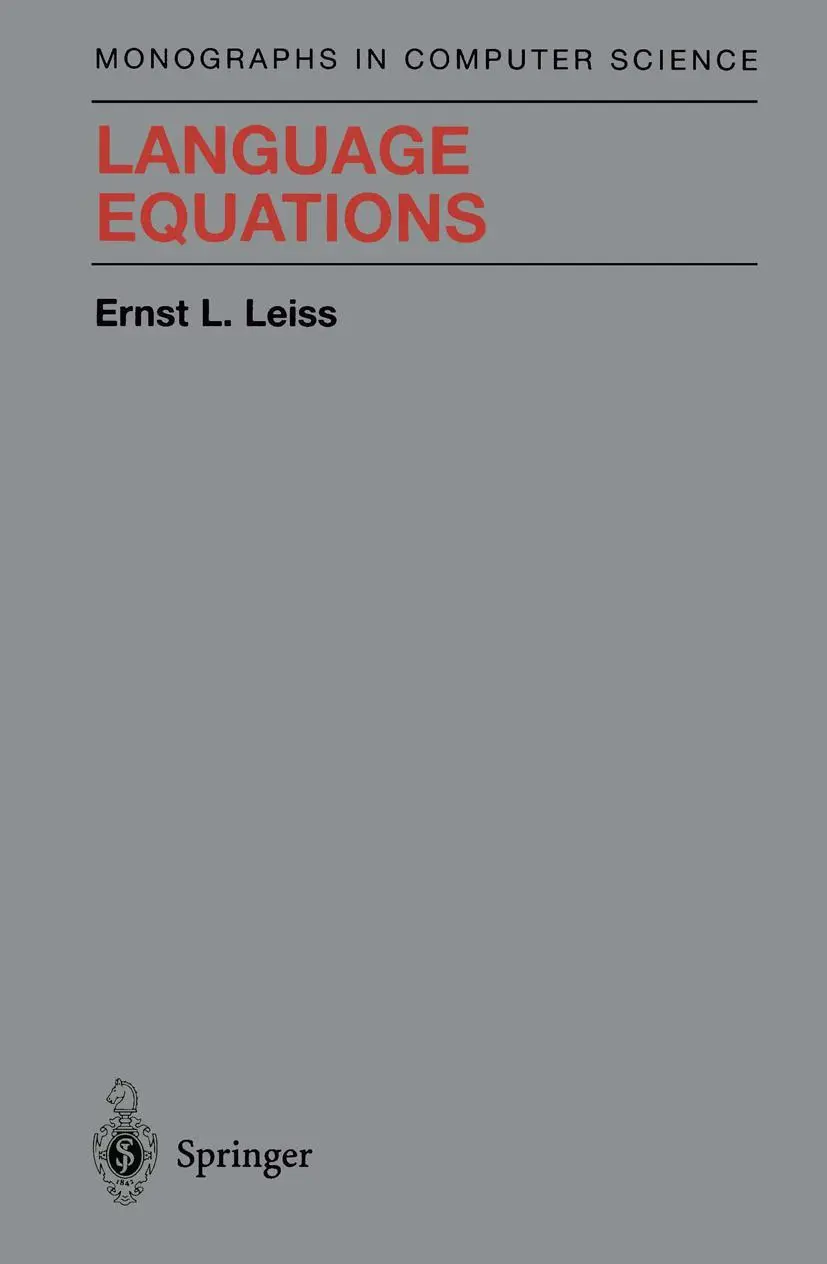 Cover: 9781461274360 | Language Equations | Ernst L. Leiss | Taschenbuch | xvi | Englisch