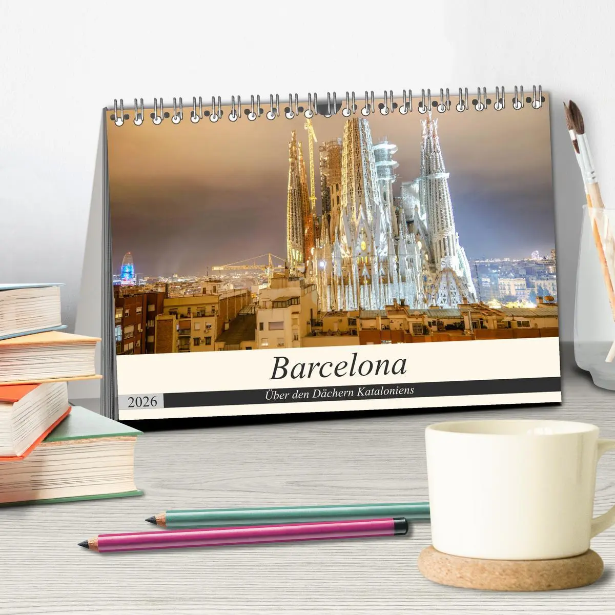 Bild: 9783457804360 | Barcelona - Über den Dächern Kataloniens (Tischkalender 2026 DIN A5...