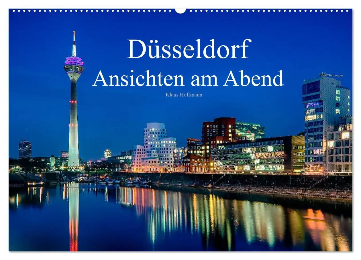 Cover: 9783516134360 | Düsseldorf - Ansichten am Abend (Wandkalender 2026 DIN A2 quer),...