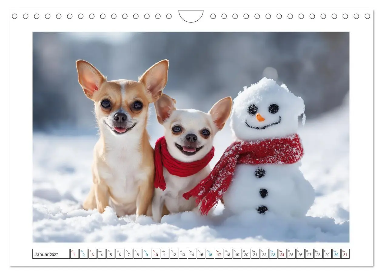 Bild: 9783516824360 | Chihuahua Glücksmomente (Wandkalender 2027 DIN A4 quer), CALVENDO...