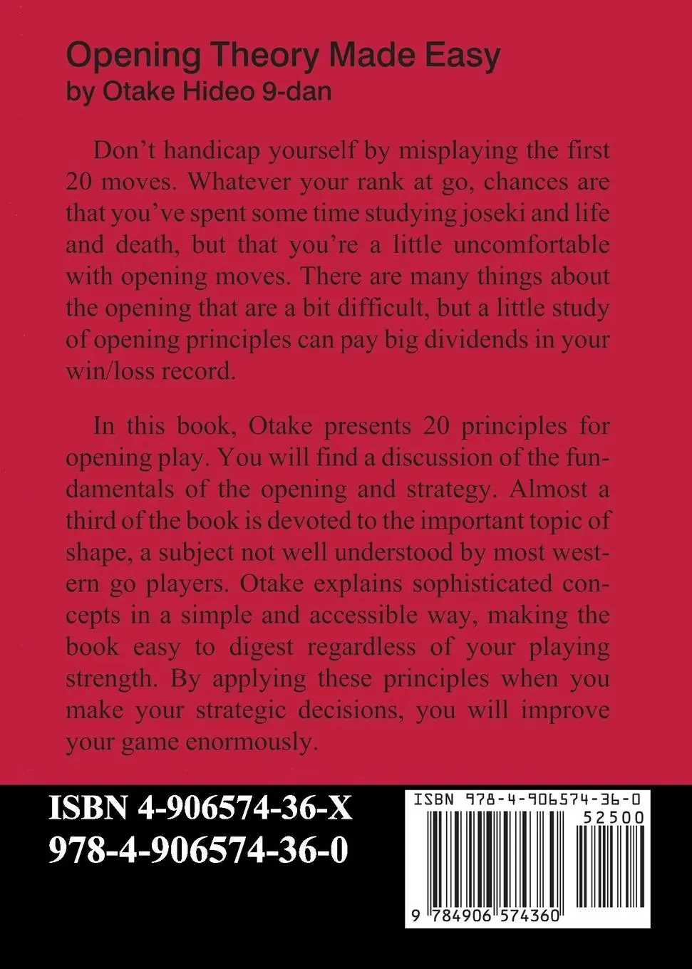 Rückseite: 9784906574360 | Opening Theory Made Easy | Hideo Otake | Taschenbuch | Englisch | 2020