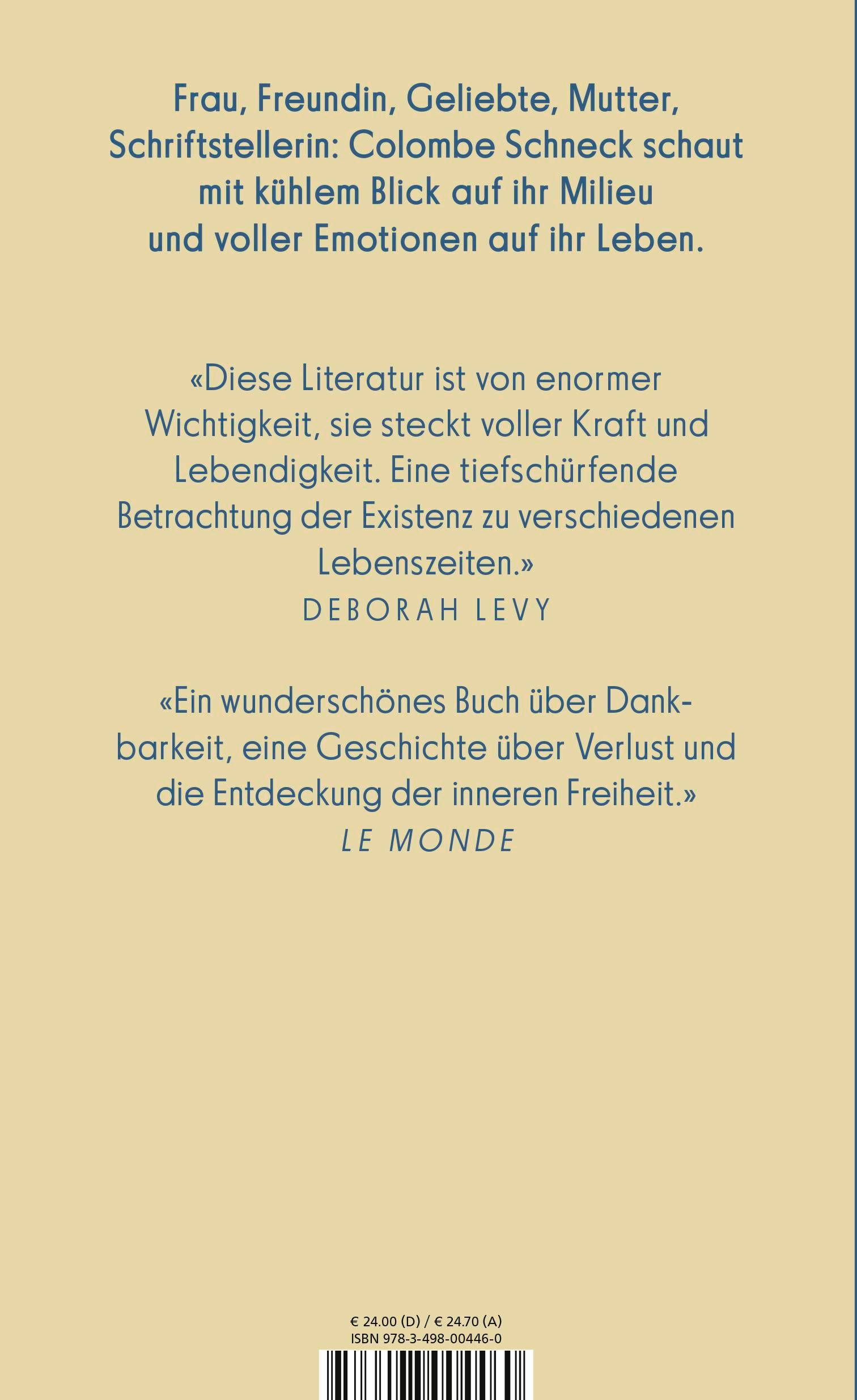 Rückseite: 9783498004460 | Paris-Trilogie | Colombe Schneck | Buch | 208 S. | Deutsch | 2024