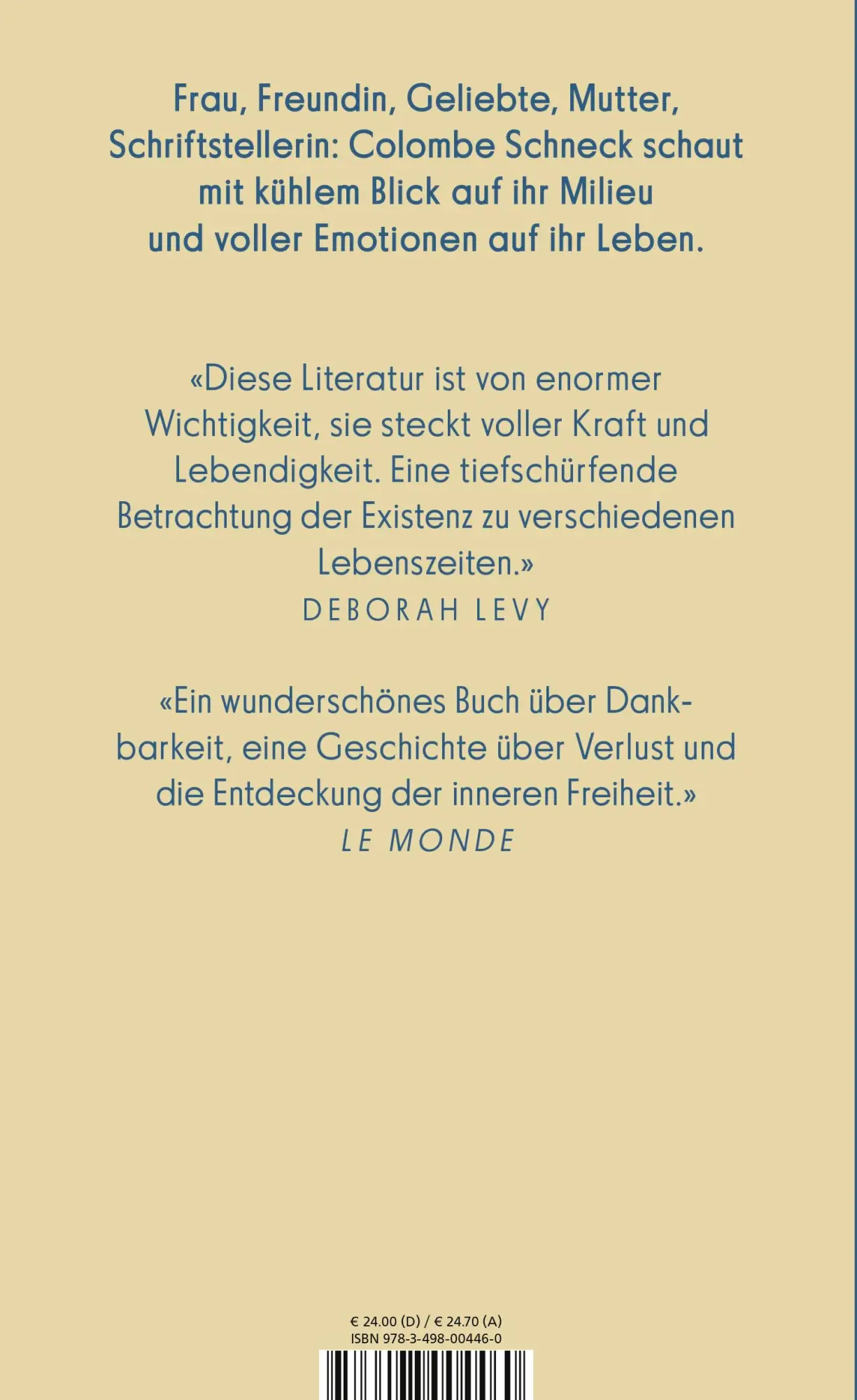 Rückseite: 9783498004460 | Paris-Trilogie | Colombe Schneck | Buch | 208 S. | Deutsch | 2024