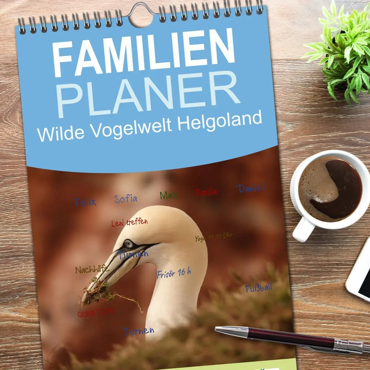 Bild: 9783516504460 | Familienplaner 2026 - Wilde Vogelwelt Helgoland mit 5 Spalten...