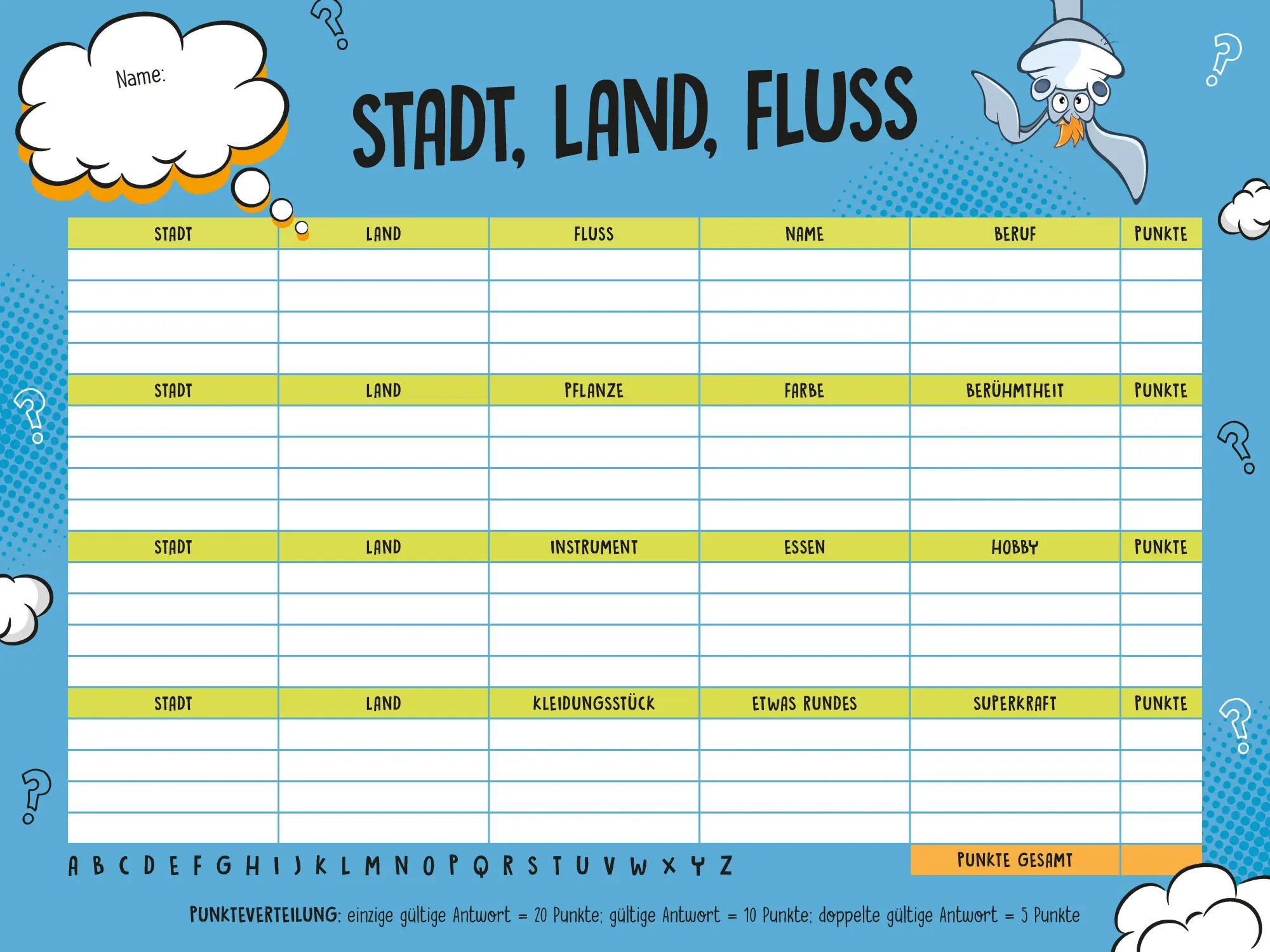 Bild: 9783625194460 | Der große Spieleblock - Spiele für die ganze Familie | Taschenbuch