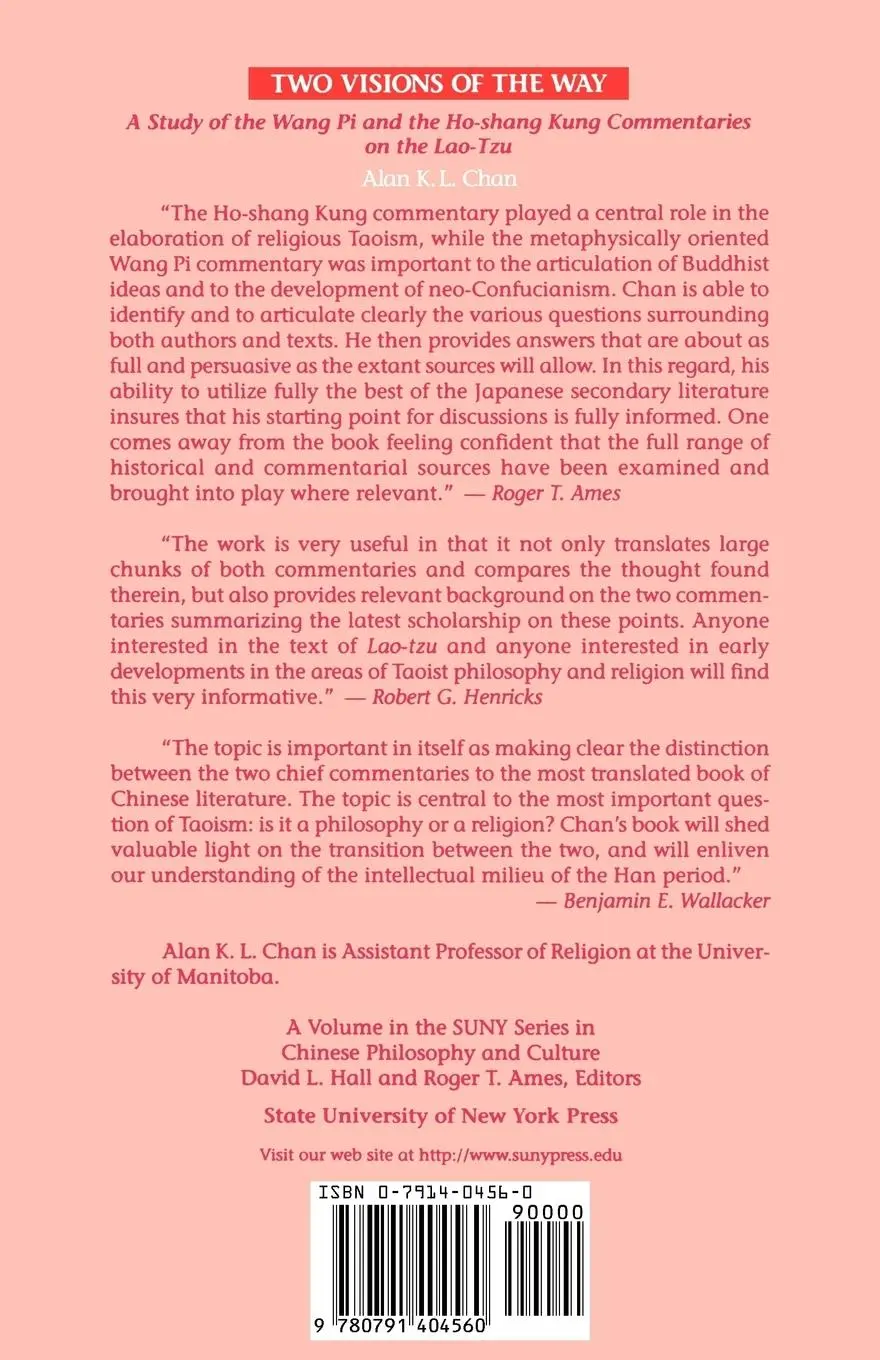 Rückseite: 9780791404560 | Two Visions of the Way | Alan K. L. Chan | Taschenbuch | Englisch